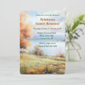 Invitation Paysage de parc éditable Réunion de famille (Debout devant)