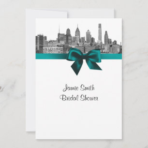 Invitation Paysage de Philadelphie Etch BW Salle de bain de m