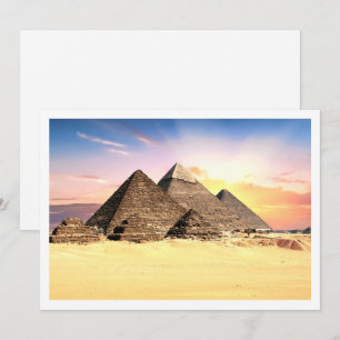 Invitation Paysage de pyramides égyptiennes téléchargeables