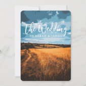 Invitation Paysage de route de campagne estivale champ doré r (Devant)