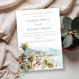 Invitation Paysage de Santa Marta Colombie Mariage Anniversai