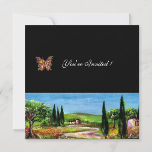 Invitation PAYSAGE DE TOSCANE 5, vert jaune noir