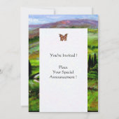 INVITATION PAYSAGE DE TOSCANE AVEC COLLINES VERTES (Dos)