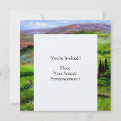 Invitation PAYSAGE DE TOSCANE AVEC COLLINES VERTES Papier fe (Dos)