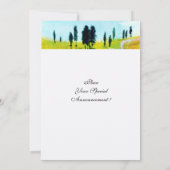 Invitation PAYSAGE DE TOSCANE AVEC COQUELICOTS, blanc (Dos)