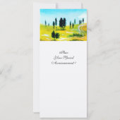 Invitation PAYSAGE DE TOSCANE AVEC COQUELICOTS ,blanc (Dos)