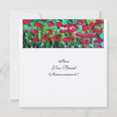 Invitation PAYSAGE DE TOSCANE AVEC COQUELICOTS, blanc (Dos)