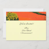 Invitation PAYSAGE DE TOSCANE, bleu vert jaune orange (Dos)