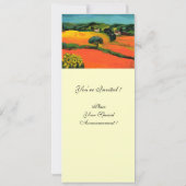 Invitation PAYSAGE DE TOSCANE, bleu vert jaune orange (Dos)