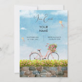 Invitation Paysage des vélos Blue Sky (Devant)