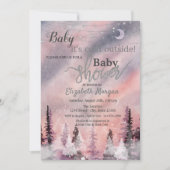 Invitation Paysage d'hiver Baby shower forestier de Greenpine (Devant)