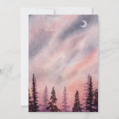 Invitation Paysage d'hiver Baby shower forestier de Greenpine (Dos)