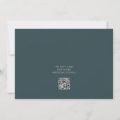 Invitation Paysage d'hiver Code QR mariage Pin (Dos)
