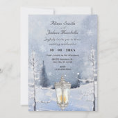 Invitation Paysage d'hiver mariage de forêt enneigée (Devant)