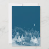 Invitation Paysage d'hiver Mariage de neige (Dos)