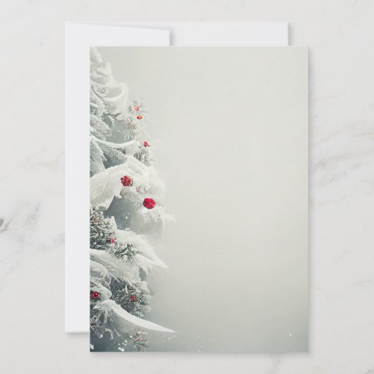 Invitation Paysage d'hiver Pine Tree Snow Script (Dos)