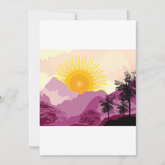 Invitation Paysage du lever du soleil (Devant)