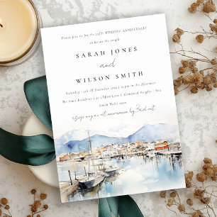 Invitation Paysage d'Ushuaia en Argentine pour mariage et ann