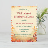 Invitation Paysage Editable Automne Thanksgiving (Debout devant)