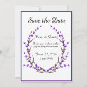 Invitation Paysage Élégant Chic Fleurs Violettes Enregistrer  (Devant)