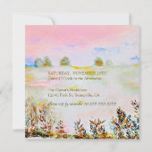 Invitation Paysage floral de prairie moderne Anniversaire (Dos)