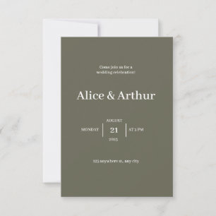Invitation Paysage floral vert