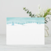 Invitation Paysage forestier hivernal enneigé avec des épicéa (Debout devant)