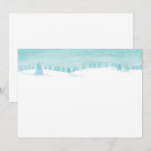 Invitation Paysage forestier hivernal enneigé avec épicéas (Devant / Derrière)