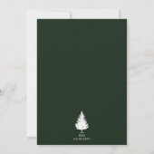 Invitation Paysage forestier rustique mariage pin bois (Dos)