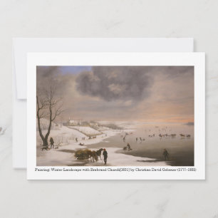 Invitation Paysage hivernal avec l'église Brabrand[1831]