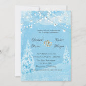 Invitation Paysage hivernal, mariage au pin (Devant)