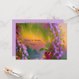 Invitation Paysage Imaginaire, tropical et rêveur -