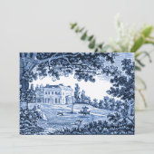 Invitation Paysage Maison victorienne bleu (Debout devant)