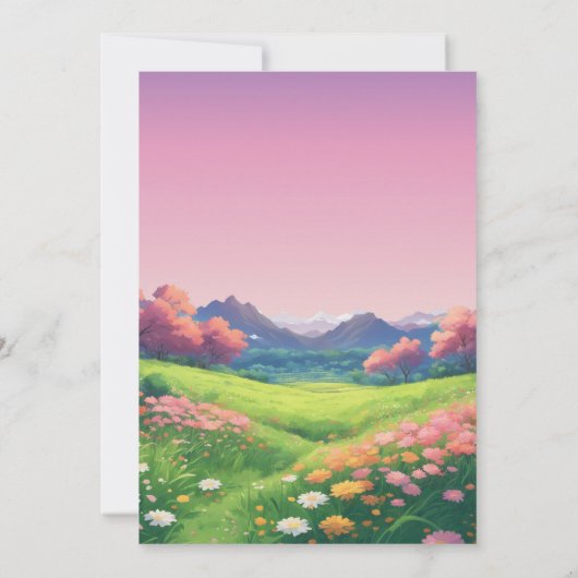 Invitation Paysage Mariage Anime (Dos)