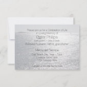 Invitation Paysage marin 1 Célébration de la vie Service comm (Dos)