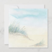 Invitation Paysage marin côtier aquarelle rustique (Dos)