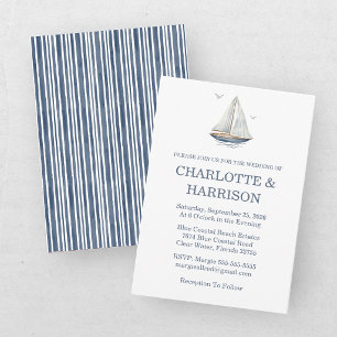 Invitation Paysage Marin Côtiers à l'Aquarelle Moderne pour M