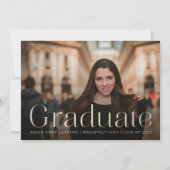 Invitation Paysage minimal des diplômés Holographie photo (Devant)