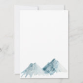 Invitation Paysage montagnard mariage nature bleue (Dos)