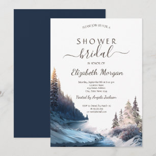 Invitation Paysage,Nature,Forêt  Baby Shower 