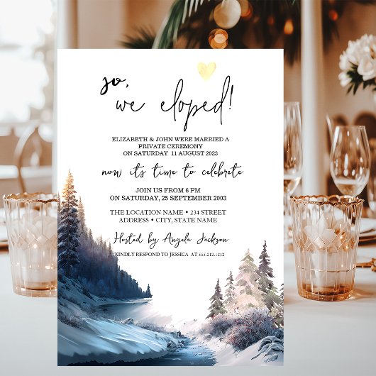 Invitation Paysage,Nature,Mariage Elopement en forêt  