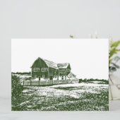 Invitation Paysage rural maison de ferme de style coupe (Debout devant)