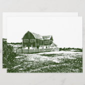 Invitation Paysage rural maison de ferme de style coupe (Devant / Derrière)