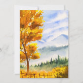 Invitation Paysage rustique Automne | Folithe d'automne Thank (Dos)
