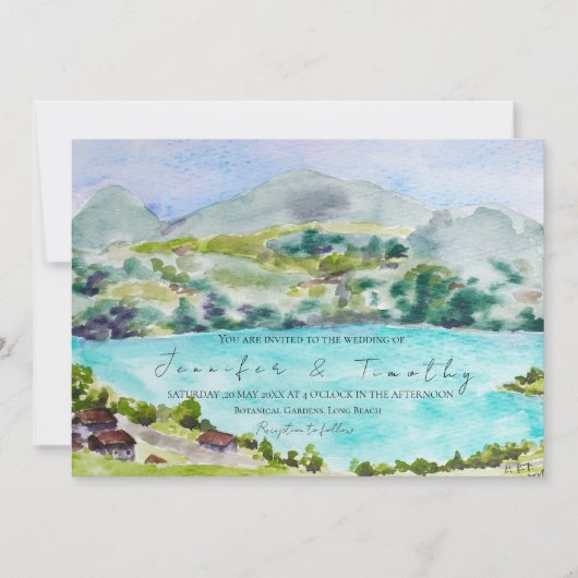 Invitation Paysage suisse aquarelle (Devant)