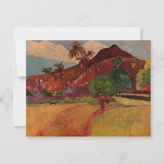 Invitation Paysage tahitien de Paul Gauguin (1893) (Devant)