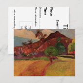 Invitation Paysage tahitien de Paul Gauguin (1893) (Devant / Derrière)