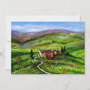 INVITATION PAYSAGE TOSCANE AUX COLLINES VERTES