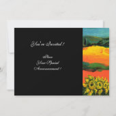 Invitation PAYSAGE TOSCANE, bleu vert jaune orange (Dos)