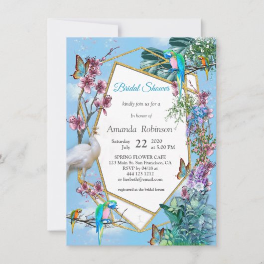 Invitation Paysage tropical (Devant)